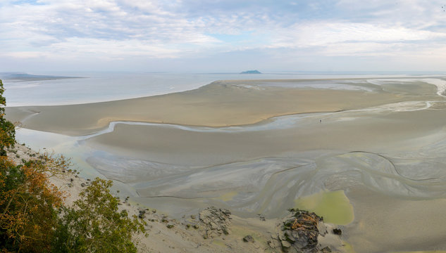 View of the road leading to Mont Saint Michel
