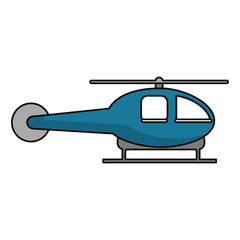 Helicopter vehicle icon. transportation travel and trip theme. Isolated design. Vector illustration