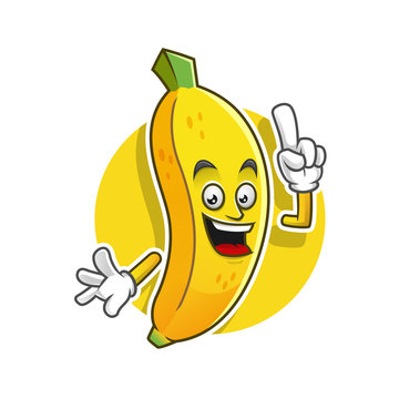 Got an idea banana mascot. Vector banana character