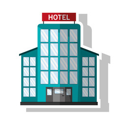 Hotel icon. travel trip vacation and tourism theme. Isolated design. Vector illustration