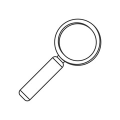 Lupe tool icon. instrument find seo zoom and optical theme. Isolated design. Vector illustration