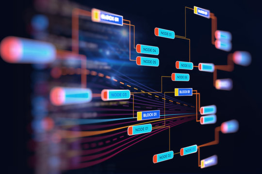 Big data futuristic visualization abstract illustration