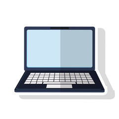 Laptop icon. device gadget technology theme. Isolated design. Vector illustration