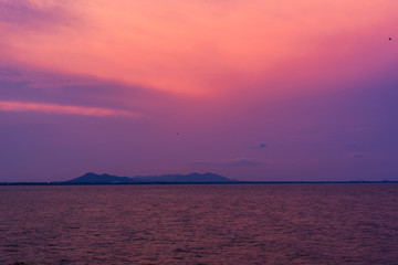 Sunset on sea Thailand