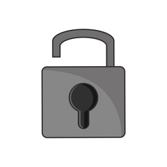 Padlock icon. security system warning and protection theme. Isolated design. Vector illustration