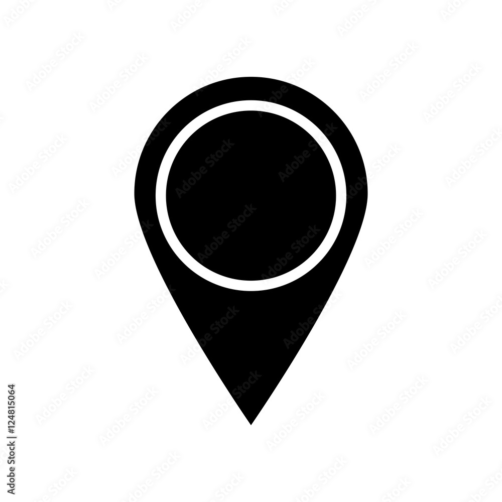 Poster gps button icon. travel navigation route and location theme. isolated design. vector illustration