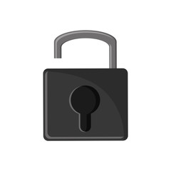 Padlock icon. security system warning and protection theme. Isolated design. Vector illustration