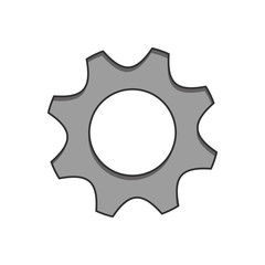 Gear icon. Machine part technology industry and wheel theme. Isolated design. Vector illustration