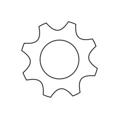 Gear icon. Machine part technology industry and wheel theme. Isolated design. Vector illustration