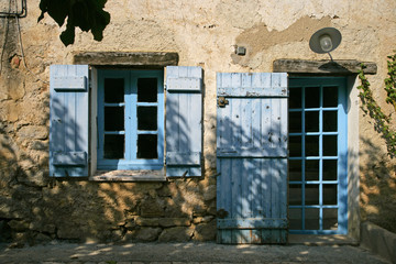 blue trim in pastered stone © danheller