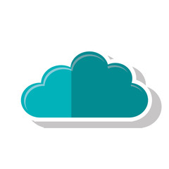 Cloud icon. Weather sky and nature theme. Isolated design. Vector illustration