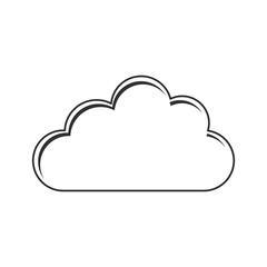 Fototapeta premium Cloud icon. Weather sky and nature theme. Isolated design. Vector illustration