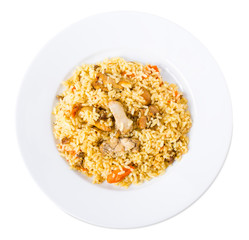 Delicious chicken pilaf.