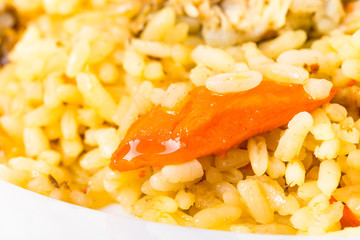 Delicious chicken pilaf.