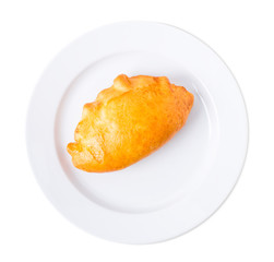 Delicious pie with chicken fillet.