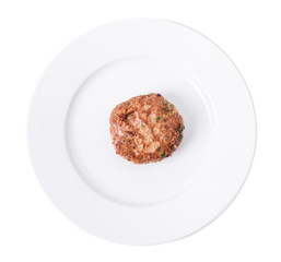 Delicious beef burger cutlet.