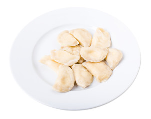 Ukrainian dumplings vareniki with cottage cheese.