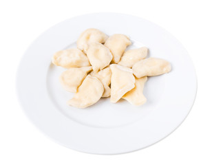 Ukrainian dumplings vareniki with cottage cheese.
