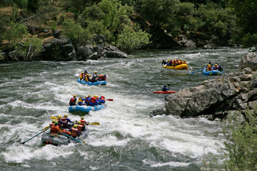people rafting