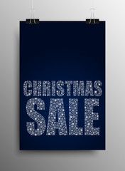 Vertical Poster Christmas Sale. Shopping Day.