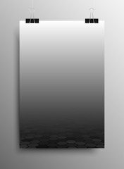 Vertical Poster. Tile Honeycomb Perspective.