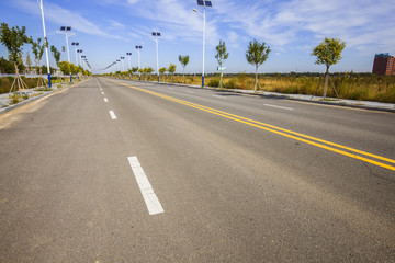 In autumn, highway landscape