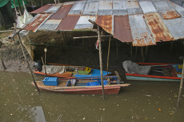 Fototapeta na wymiar Fishing village at Thailand