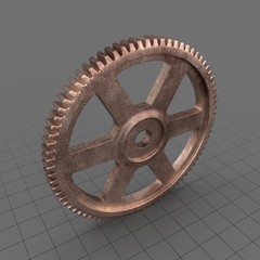 Aged Copper Spur Gear 1