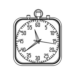 square clock icon image vector illustration design 