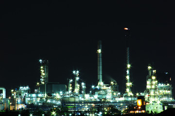 Oil refinery factory