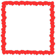 Obraz premium overlap hearts frame