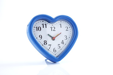 Blue heart alarm clock