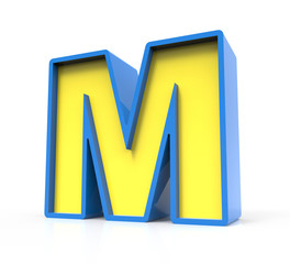 3D toylike letter M