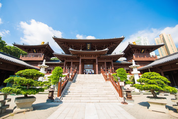 Fototapeta premium Chi Lin Nunnery, beautiful and peaceful place in Hong Kong