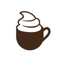 mug cup with foam icon image vector illustration design 