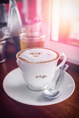 cup of coffee in the morning light