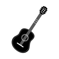 acoustic guitar icon image vector illustration design 