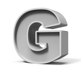 3d concrete letter G