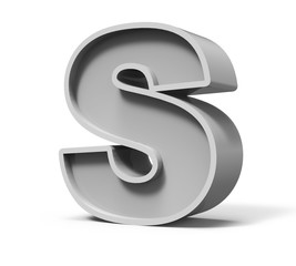 3d concrete letter S