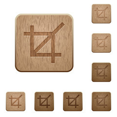 Crop tool wooden buttons