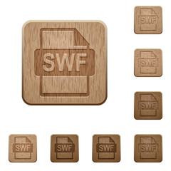 SWF file format wooden buttons