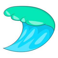 Blue ocean wave icon. Cartoon illustration of wave vector icon for web design