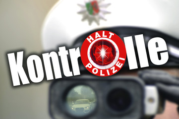 Halt Polizeikontrolle Geschwindigkeit