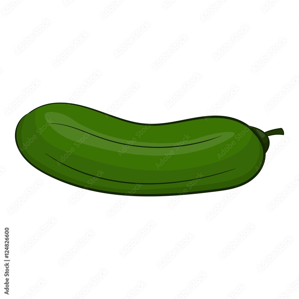 Poster cucumber icon. cartoon illustration of cucumber vector icon for web design