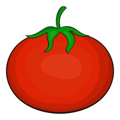 Tomato icon. Cartoon illustration of tomato vector icon for web design