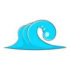 High ocean wave icon. Cartoon illustration of high ocean wave vector icon for web
