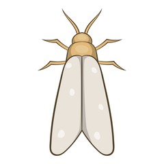 Moth icon. Cartoon illustration of moth vector icon for web