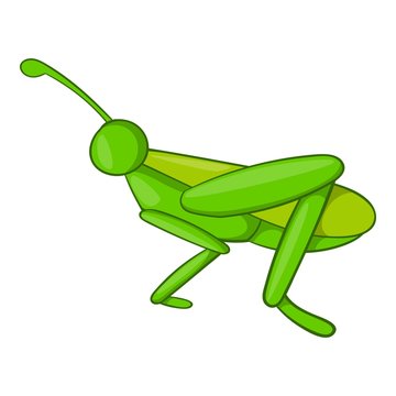Grasshopper icon. Cartoon illustration of grasshopper vector icon for web