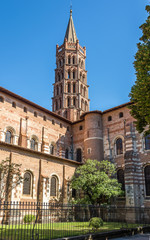 Fototapeta na wymiar Basilica of Saint Sernin in Toulouse - France