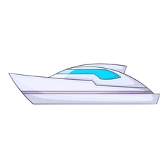 Powerboat icon. Cartoon illustration of powerboat vector icon for web